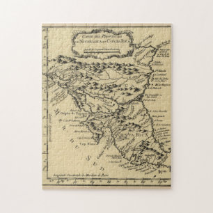 Vintage Karte von Nicaragua und Costa Rica (1764) Puzzle