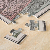 Vintage Karte von Nizza (1901) Puzzle (Seite)