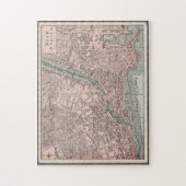 Vintage Karte von Nizza (1901) Puzzle (Vertikal)