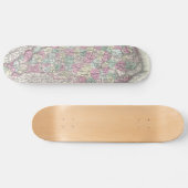 Vintage Karte von Nord-Carolina (1855) Skateboard (Horizontal)