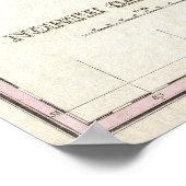 Vintage Karte von North Carolina (1827) Poster (Ecke)