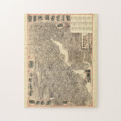 Vintage Karte von Norwalk CT (1889) Puzzle (Vertikal)