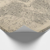 Vintage Karte von NYC und Brooklyn (1855) Geschenkpapier (Ecke)