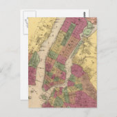 Vintage Karte von NYC und Brooklyn (1868) (Vorne/Hinten)
