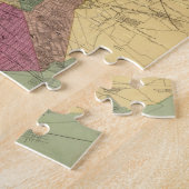 Vintage Karte von NYC und Brooklyn (1868) Puzzle (Seite)