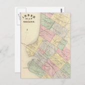 Vintage Karte von Oakland California (1878) (Vorne/Hinten)