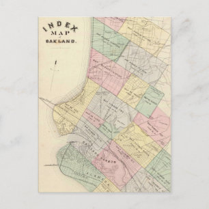 Vintage Karte von Oakland California (1878)