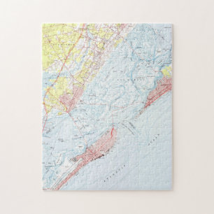 Vintage-Karte von Ocean City NJ (1952) Puzzle