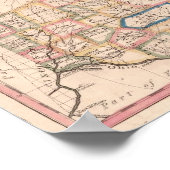 Vintage Karte von Ohio Poster (Ecke)