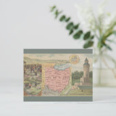 Vintage-Karte von Ohio Postkarte (Stehend Vorderseite)