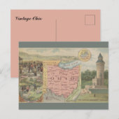 Vintage-Karte von Ohio Postkarte (Vorne/Hinten)