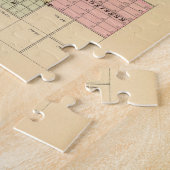 Vintage Karte von Omaha Nebraska (1885) Puzzle (Seite)