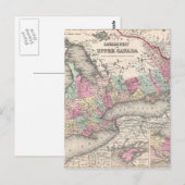 Vintage Karte von Ontario (1857) (Vorne/Hinten)
