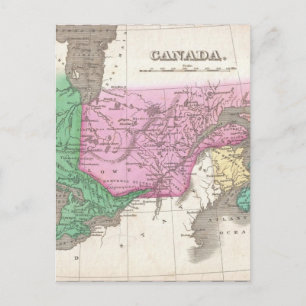 Vintage Karte von Ontario und Quebec (1827)