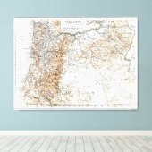 Vintage Karte von Oregon (1911) 2 Leinwanddruck (Insitu (Holzboden))