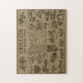 Vintage Karte von Oregon (1912) Puzzle (Vertikal)