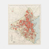 Vintage Karte von Oslo Norwegen (1911) Fleecedecke (Vorderseite)