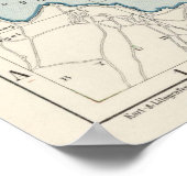 Vintage Karte von Oslo Norwegen (1911) Poster (Ecke)