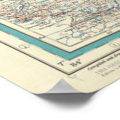 Vintage Karte von Panama (1954) Poster (Ecke)