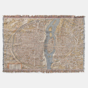 Vintage Karte von Paris (1550) Decke