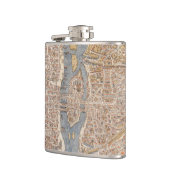 Vintage Karte von Paris (1550) Flachmann (Links)