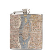 Vintage Karte von Paris (1550) Flachmann (Vorderseite)