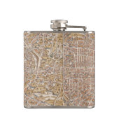 Vintage Karte von Paris (1550) Flachmann (Rückseite)