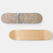 Vintage Karte von Paris (1550) Skateboard (Horizontal)