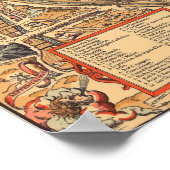 Vintage Karte von Paris (1575) Poster (Ecke)