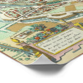 Vintage Karte von Paris (1615) Poster (Ecke)