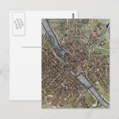 Vintage Karte von Paris (1657) (Vorne/Hinten)