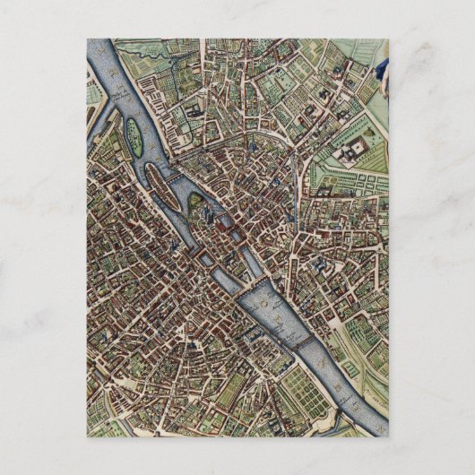 Vintage Karte von Paris (1657) (Vorderseite)