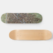 Vintage Karte von Paris (1657) Skateboard (Horizontal)