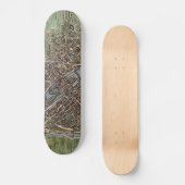 Vintage Karte von Paris (1657) Skateboard (Vorderseite)