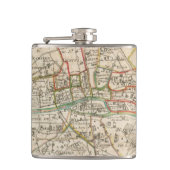 Vintage Karte von Paris (1678) Flachmann (Vorderseite)