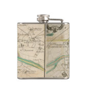 Vintage Karte von Paris (1678) Flachmann (Rückseite)