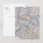 Vintage Karte von Paris (1865) (Vorne/Hinten)