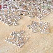 Vintage Karte von Paris (1892) Puzzle (Seite)