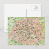 Vintage Karte von Paris (1920) (Vorne/Hinten)