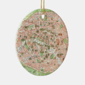 Vintage Karte von Paris (1920) Keramikornament (Rechts)