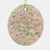 Vintage Karte von Paris (1920) Keramikornament (Links)