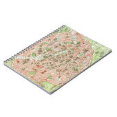 Vintage Karte von Paris (1920) Notizblock (Linke Seite)