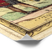 Vintage Karte von Paris Frankreich (1576) Poster (Ecke)