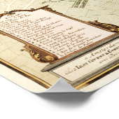 Vintage Karte von Paris Frankreich (1721-1774) Poster (Ecke)