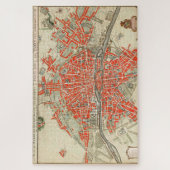 Vintage Karte von Paris Frankreich (1721-1774) Puzzle (Vertikal)