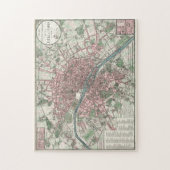 Vintage Karte von Paris Frankreich (1821) Puzzle (Vertikal)