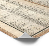 Vintage Karte von Paris Frankreich (1867) Poster (Ecke)