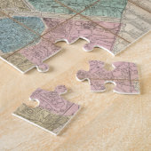 Vintage Karte von Paris Frankreich (1867) Puzzle (Seite)