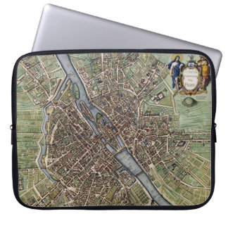 Vintage Karte von Paris Laptopschutzhülle
