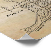 Vintage Karte von Pasadena CA (1922) Poster (Ecke)